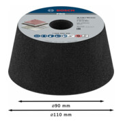 Bosch Schleiftopf für Nass- und Winkelschleifer konisch-Stein/Beton-4