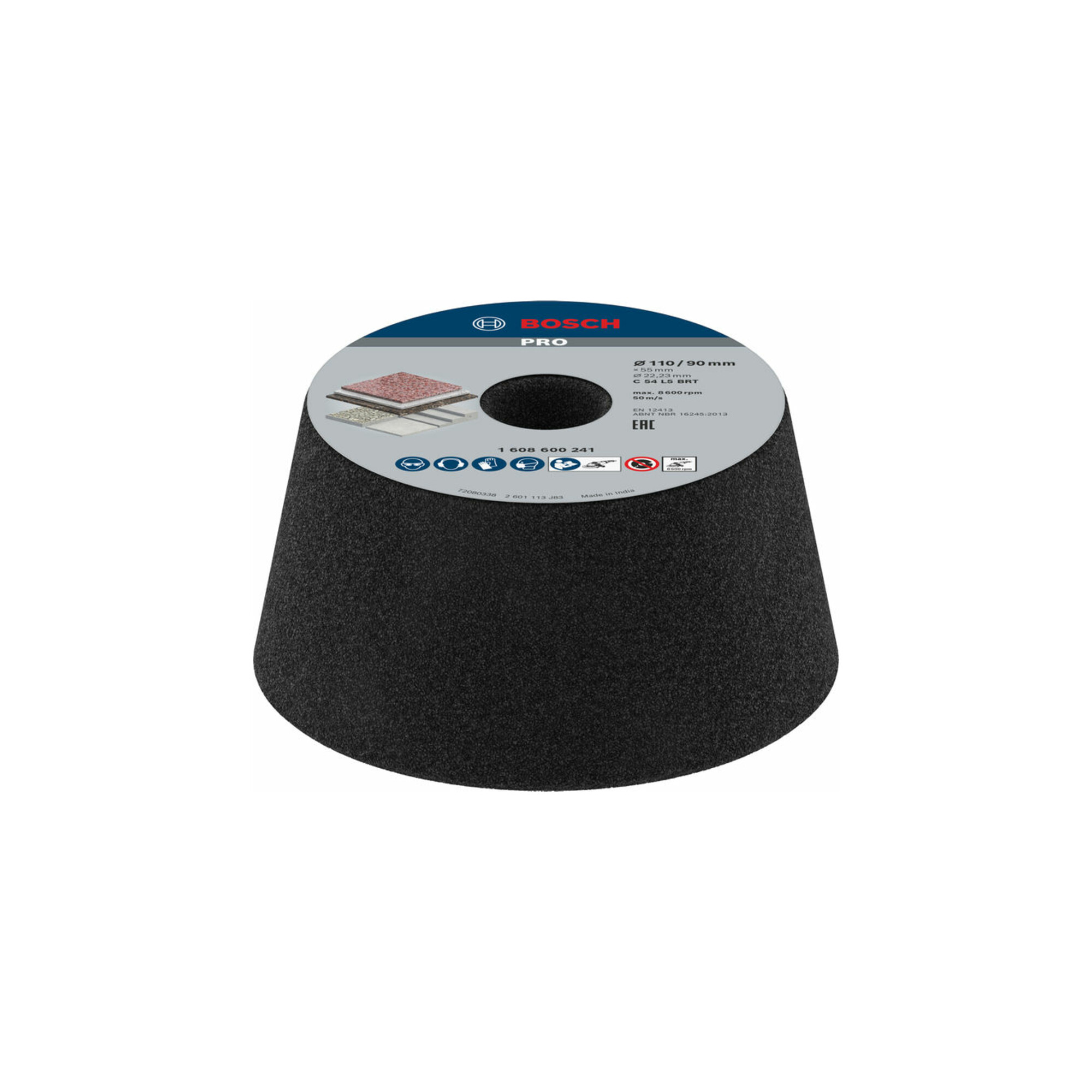 BOSCH Schleiftopf konisch-Stein/Beton 90 mm 110 mm 55 mm 60