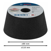 Bosch Schleiftopf für Nass- und Winkelschleifer konisch-Stein/Beton-4