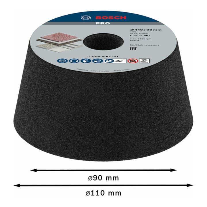 Bosch Schleiftopf konisch-Stein/Beton 90 mm 110 mm 55 mm 60