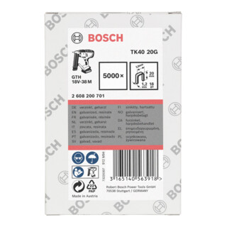 Bosch Schmalrückenklammer TK40 20G 5,8 mm 1,2 mm 20 mm verzinkt