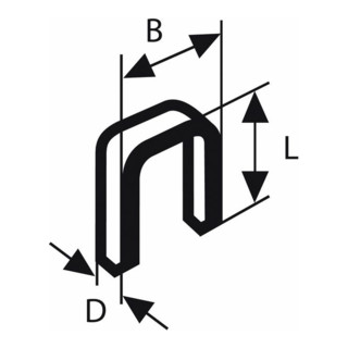 Bosch Schmalrückenklammer TK40 30G 5,8 mm 1,2 mm 30 mm verzinkt