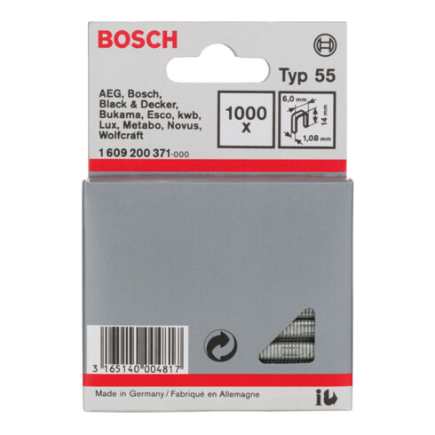 Bosch Schmalrückenklammer Typ 55 6 x 1,08 x 14 mm