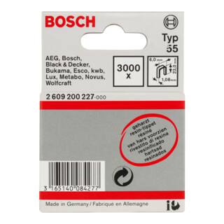 Bosch Schmalrückenklammer Typ 55 geharzt 6 x 1,08 x 23 mm