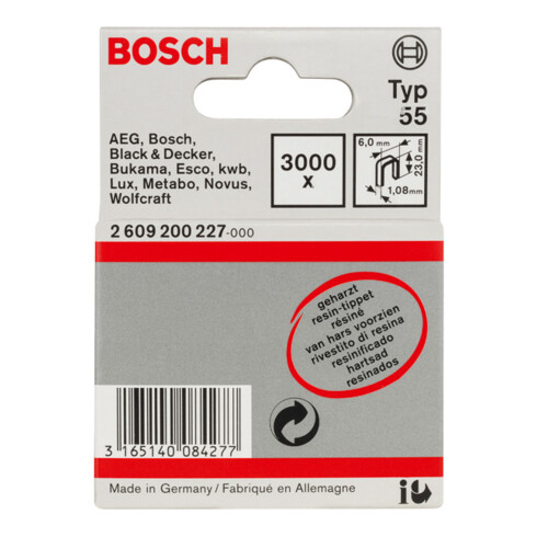 Bosch Schmalrückenklammer Typ 55 geharzt 6 x 1,08 x 23 mm