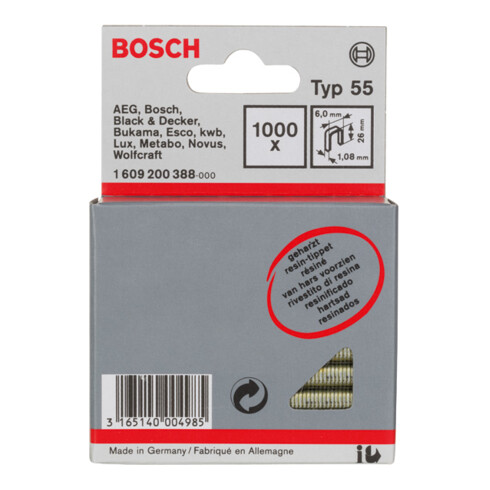 Bosch Schmalrückenklammer Typ 55 geharzt 6 x 1,08 x 26 mm