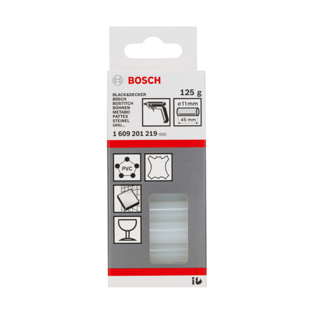 Bosch Schmelzkleber 11 x 45 mm 125 g transparent