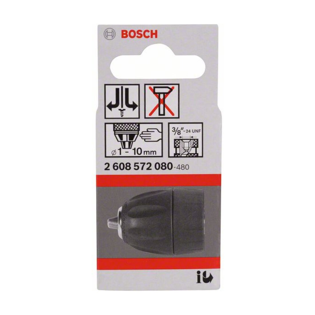 Bosch Schnellspannbohrfutter bis 10 mm D: 1 bis 10 mm A: 3/8" - 24