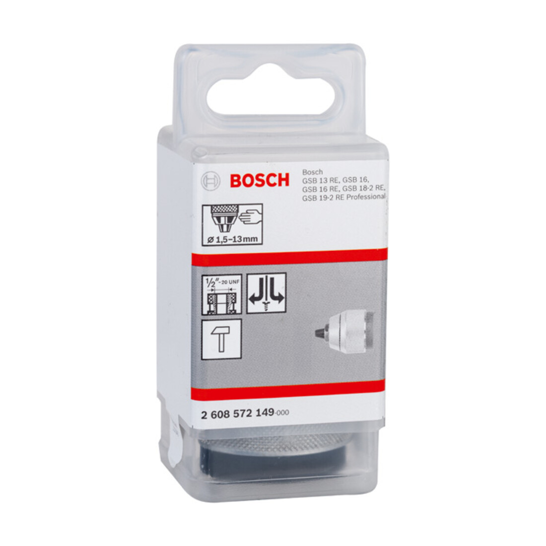 Bosch Schnellspannbohrfutter verchromt 1,5 bis 13 mm 1/2" bis 20
