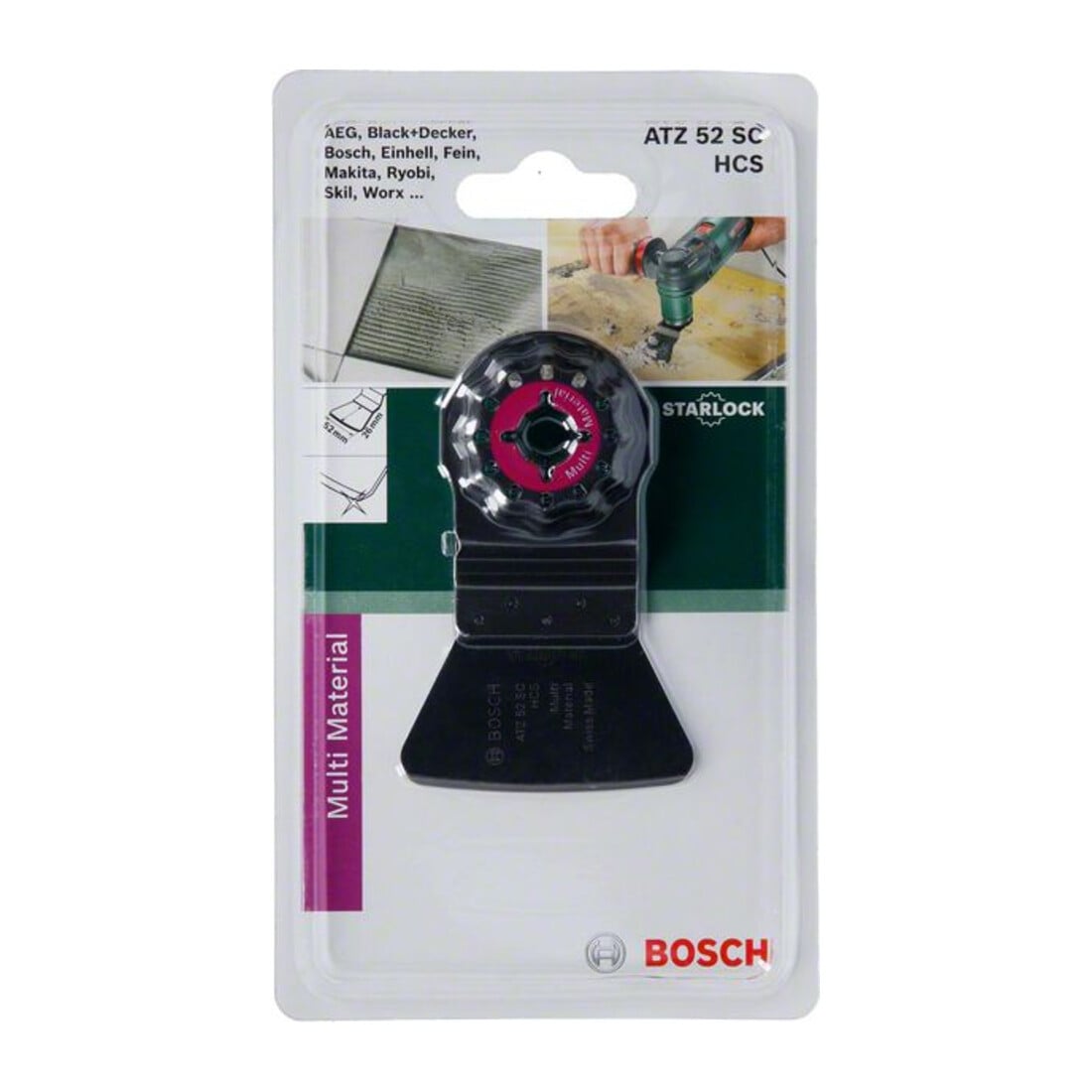 Bosch schraper HCS ATZ 52 SC, doe-het-zelf, stijf, 26 x 52 mm