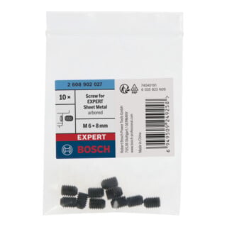Bosch Schraube für EXPERT Sheet Metal Lochsäge mit Aufsteckhalter, M6x5x48 mm, 10-tlg.