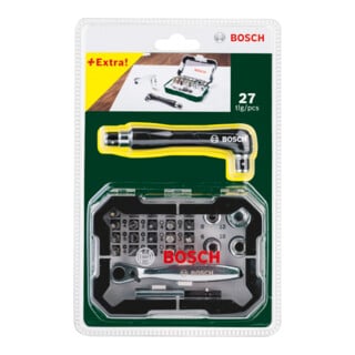 Bosch Schraubendreher-Bit-Set inklusive Ratsche, 26-teilig