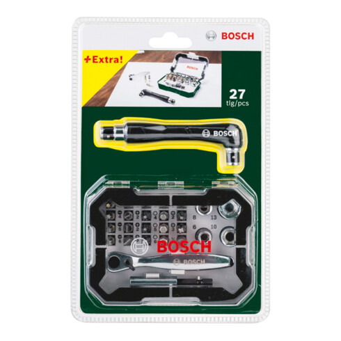 Bosch Schraubendreher-Bit-Set inklusive Ratsche, 26-teilig