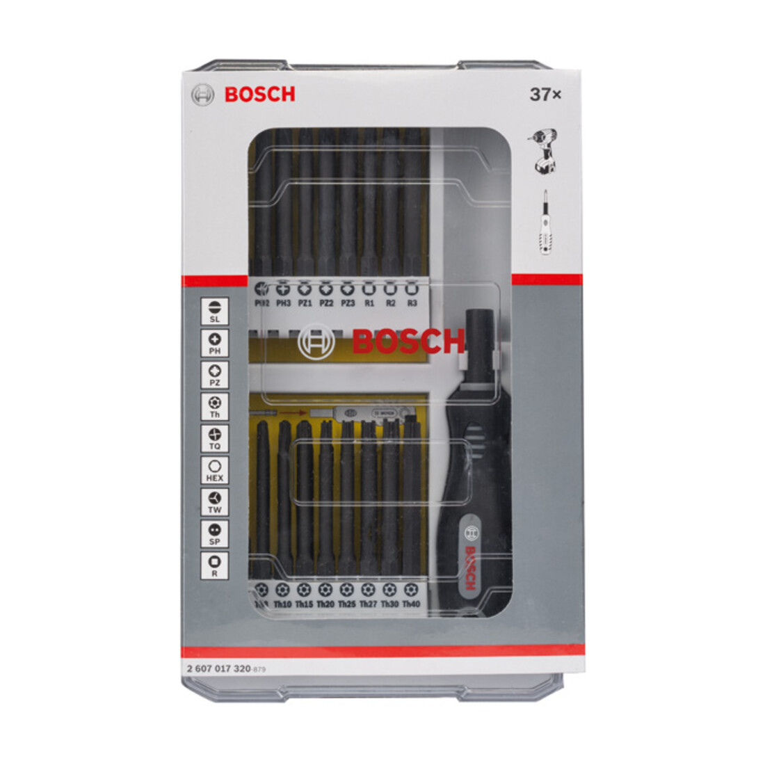 Bosch Schraubendreher-Set mit Handgriff 37-teilig