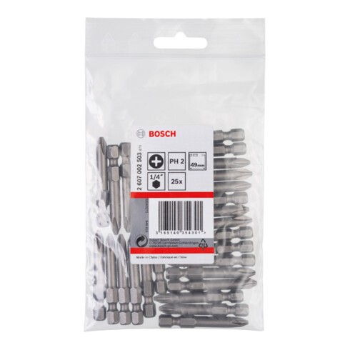 Bosch Phillips Bit, L49 mm, 1/4" Antrieb, 3er Pack