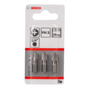 Bosch Phillips Bit, L25 mm, 1/4" Antrieb, 3er Pack-2