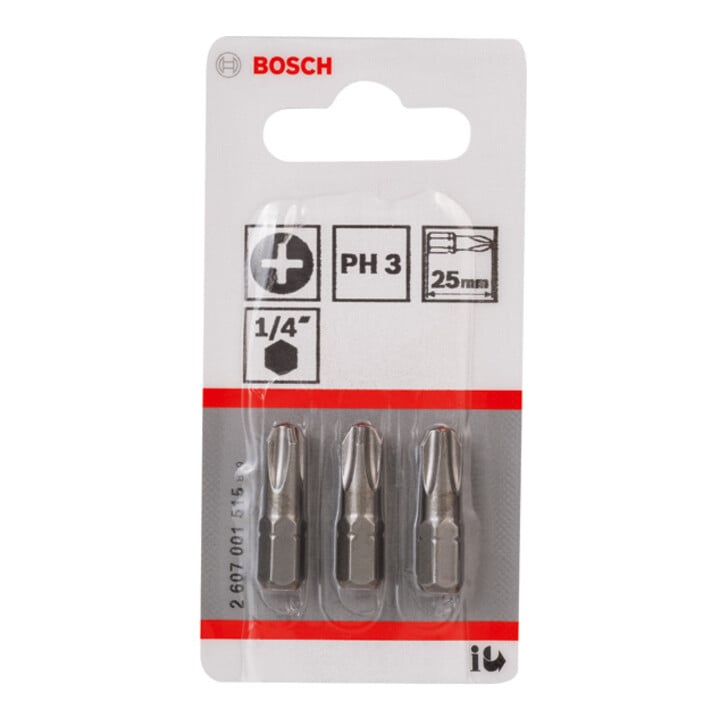 Bosch Schrauberbit Extra-Hart PH 3 25 mm