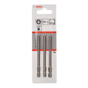 Bosch Pozidriv Bit, L89 mm, 1/4" Antrieb, extra hart, 3er Pack-3