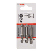 Bosch Pozidriv Bit, L49 mm, 1/4" Antrieb, extra hart, 3er Pack-3