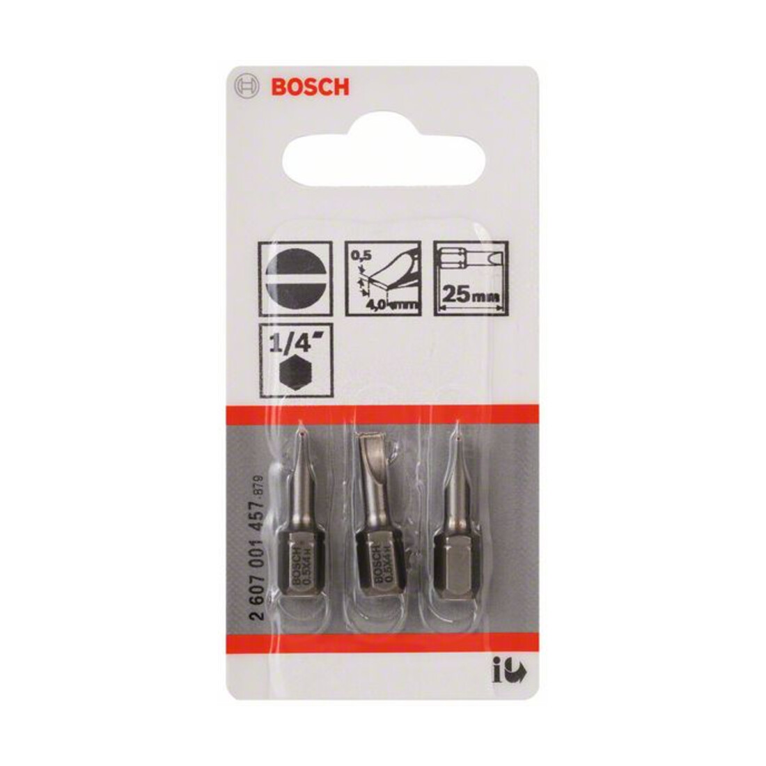 Bosch Schrauberbit Extra-Hart, S 0,5 x 4,0, 25 mm