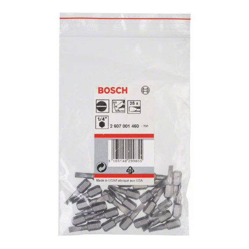 Bosch Schrauberbit Extra-Hart, S 0,6 x 4,5, 25 mm