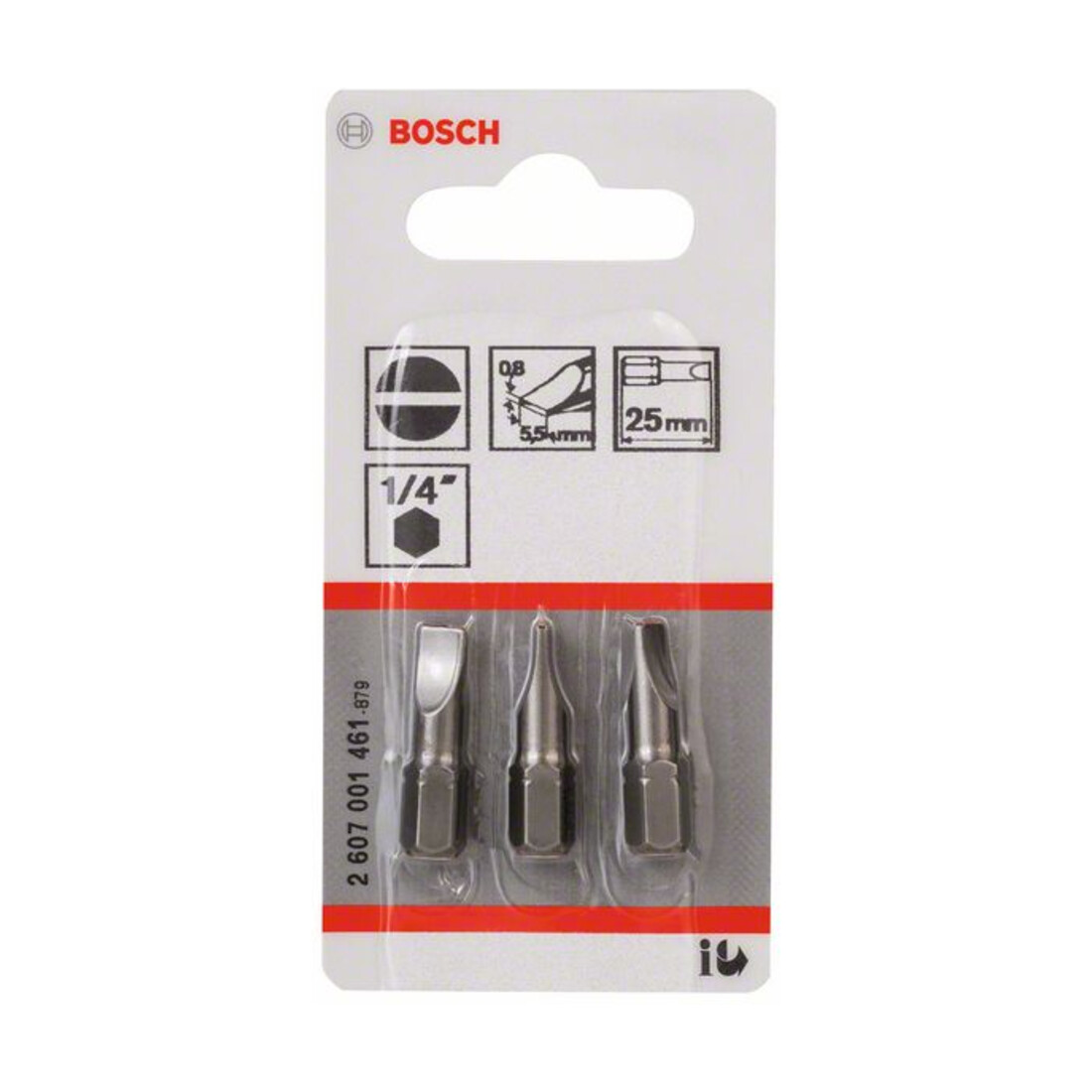 Bosch Schrauberbit Extra-Hart, S 0,8 x 5,5, 25 mm