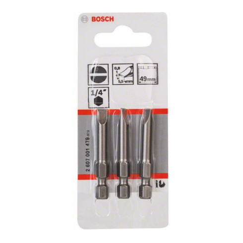 Bosch Schrauberbit Extra-Hart S 0,8 x 5,5 49 mm