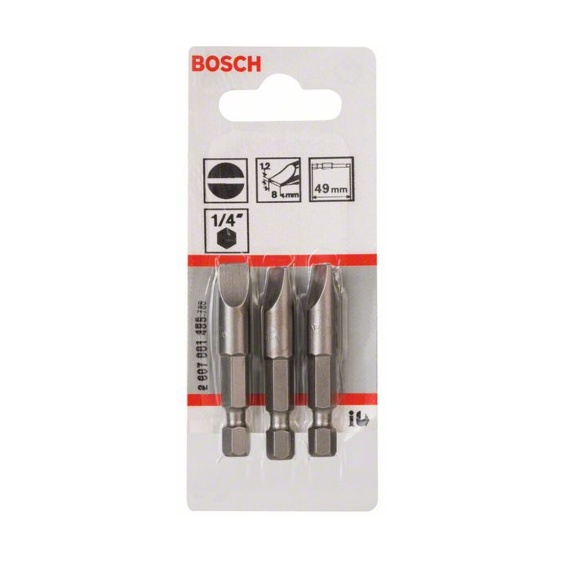 Bosch Schrauberbit Extra-Hart S 1,2 x 8,0 49 mm