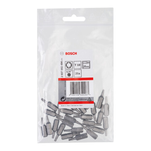 Bosch Schrauberbit Extra-Hart T10 25 mm