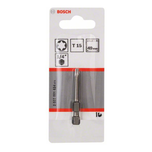 Bosch Schrauberbit Extra-Hart, T15, 49 mm