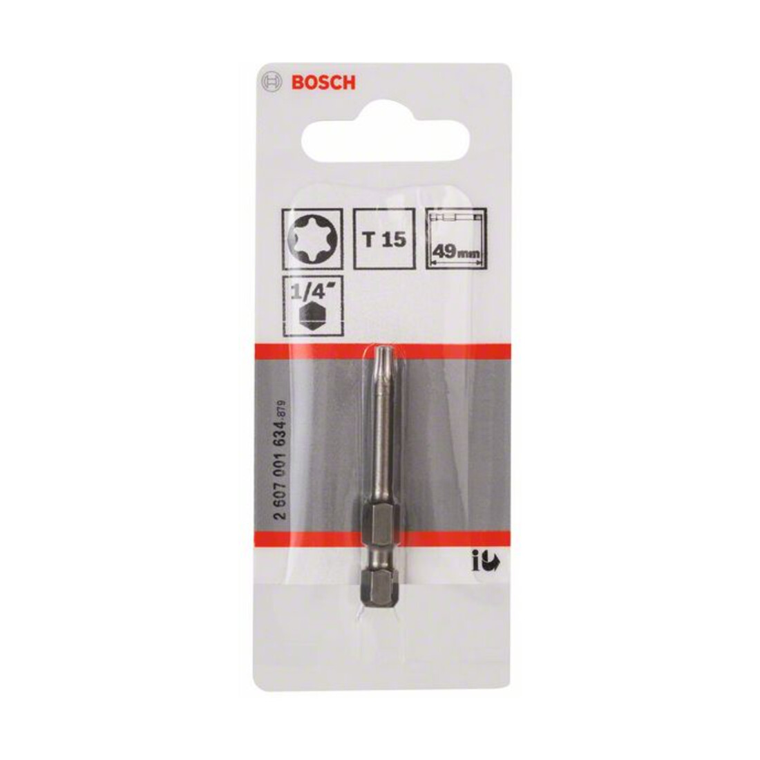 Bosch Schrauberbit Extra-Hart, T15, 49 mm