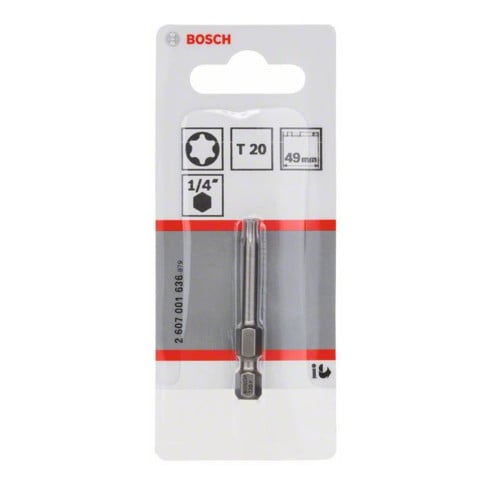 Bosch Schrauberbit Extra-Hart, T20, 49 mm