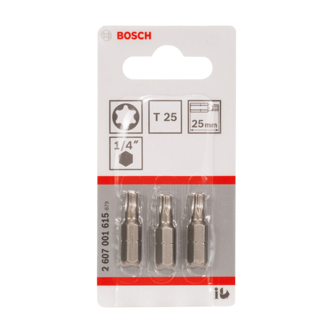 Bosch Schrauberbit Extra-Hart T25, 25 mm