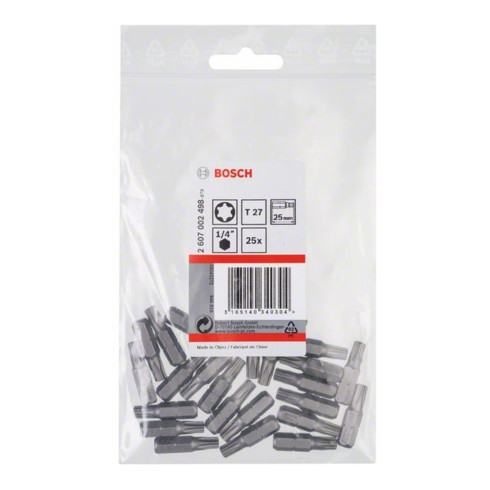 Bosch Torx Bit, L25 mm, 1/4" Antrieb, extra hart, 3er Pack