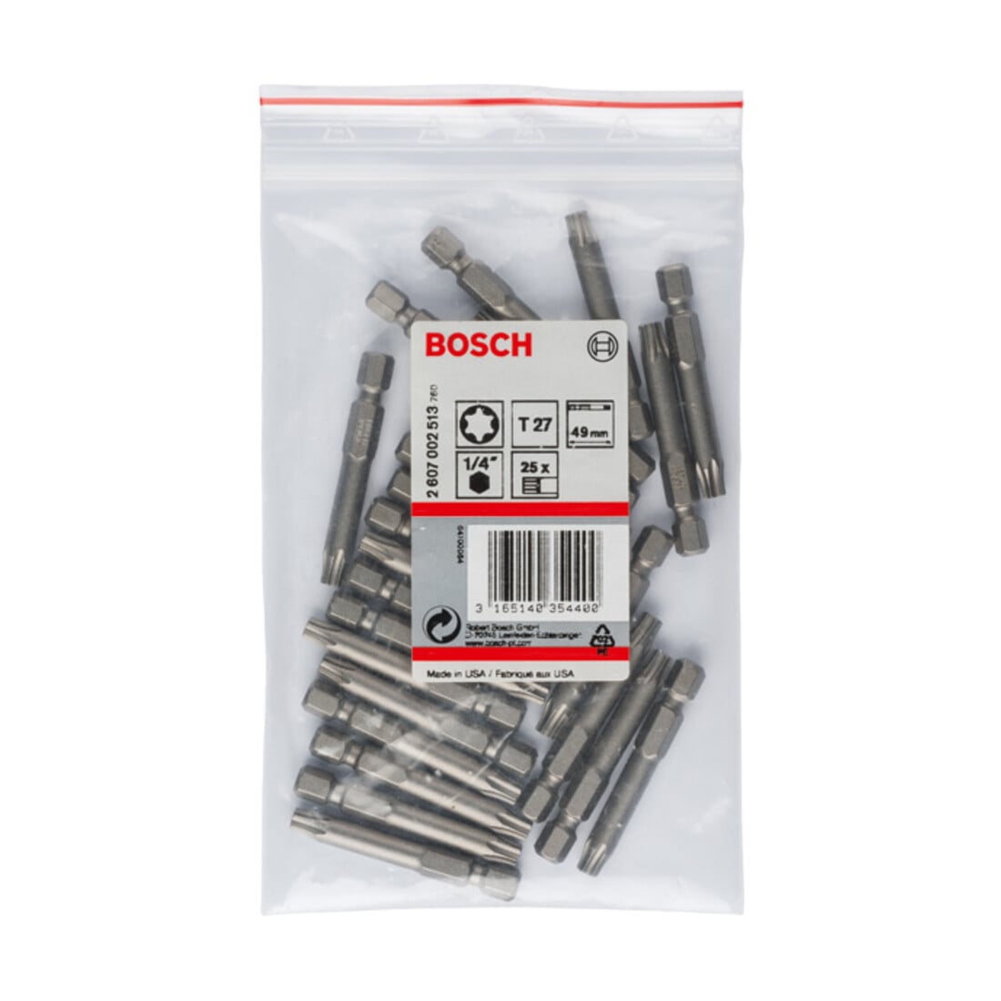 Bosch Schrauberbit Extra-Hart, T27, 49 mm
