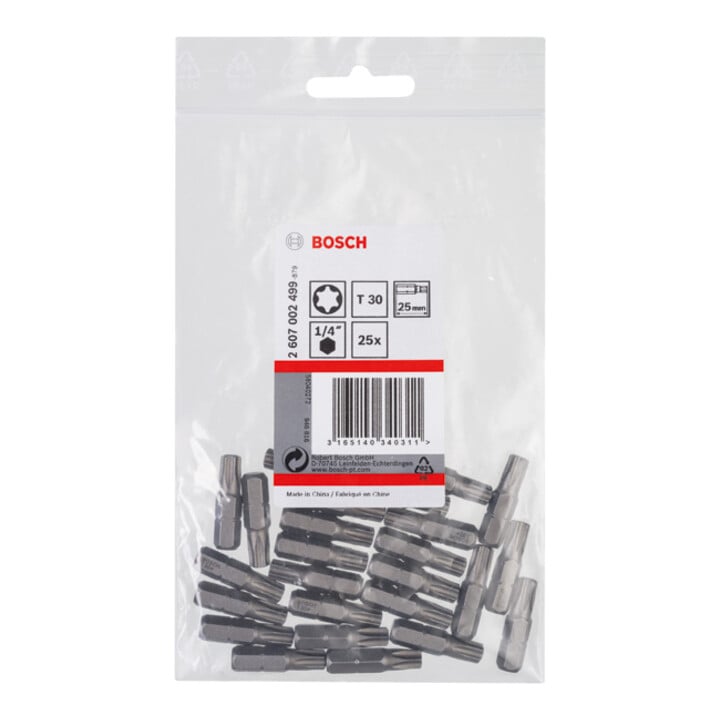Bosch Schrauberbit Extra-Hart T30 25 mm