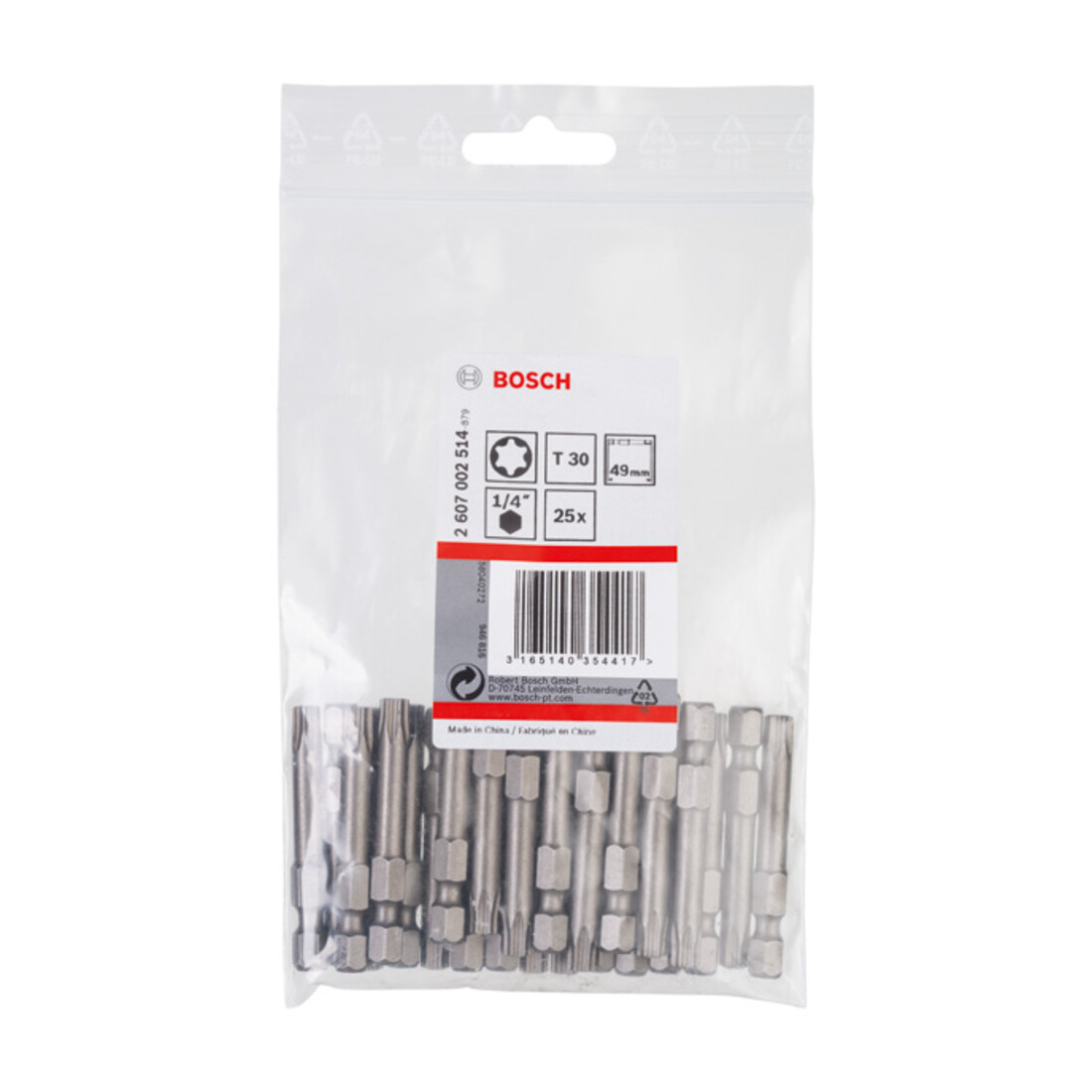 Bosch Schrauberbit Extra-Hart, T30, 49 mm