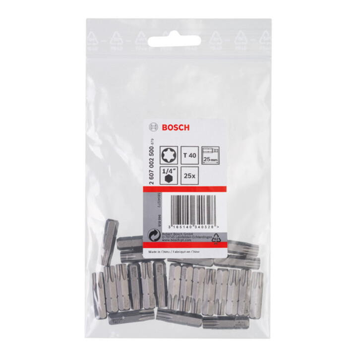 Bosch Schrauberbit Extra-Hart T40 25 mm