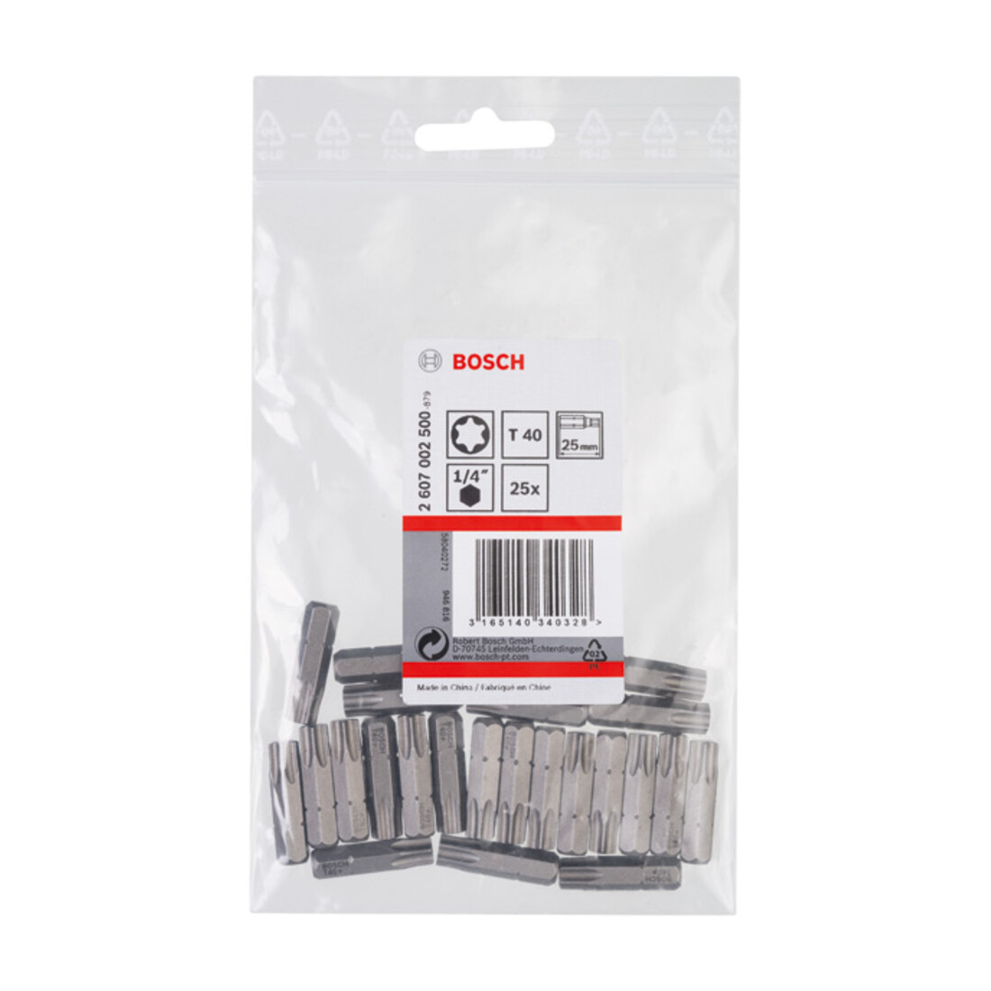 Bosch Schrauberbit Extra-Hart T40 25 mm