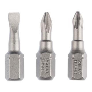 Bosch Schrauberbit-Set Extra-Hart (gemischt), S 0,6x4,5, PH1, PZ1, 25 mm