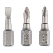 Bosch Schrauberbit-Set Extra-Hart (gemischt), S 0,6x4,5, PH1, PZ1, 25 mm