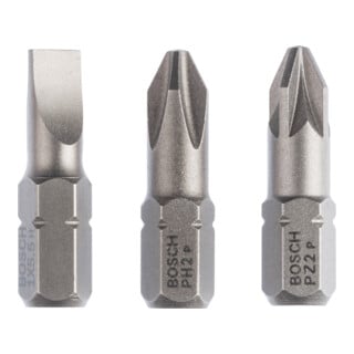 Bosch Schrauberbit-Set Extra-Hart (gemischt), S 1,0x5,5, PH2, PZ2, 25 mm