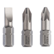 Bosch Schrauberbit-Set Extra-Hart (gemischt), S 1,0x5,5, PH2, PZ2, 25 mm
