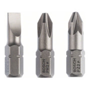Bosch Schrauberbit-Set Extra-Hart (gemischt), S 1,0x5,5, PH2, PZ2, 25 mm