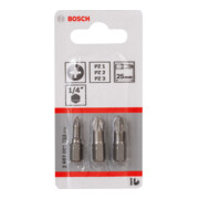 Bosch Schrauberbit-Set Extra-Hart (PZ), PZ1, PZ2, PZ3, 25 mm-2