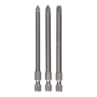 Bosch Schrauberbit-Set Extra-Hart, PZ1, PZ2, PZ3, 89 mm