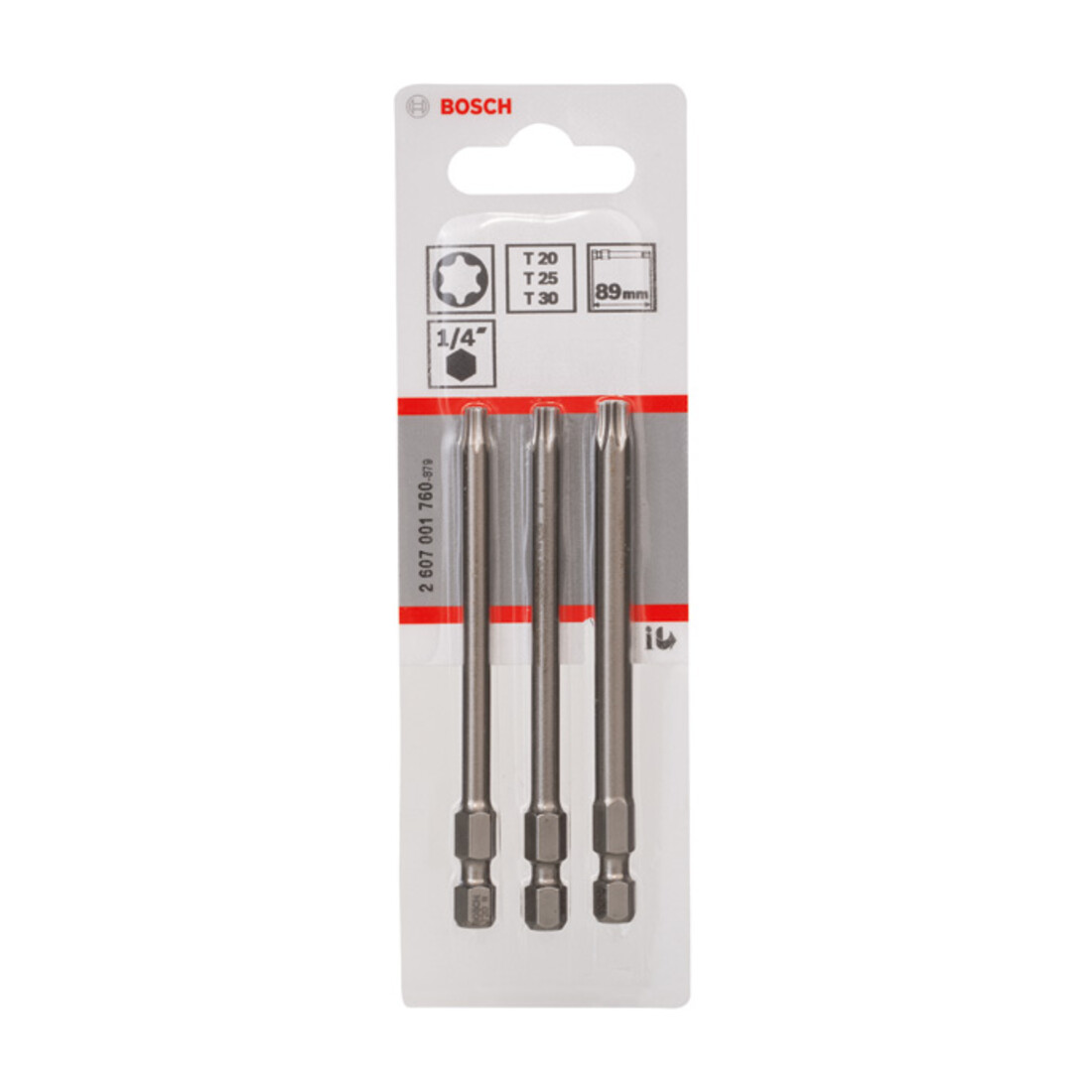 Bosch Schrauberbit-Set Extra-Hart, T20, T25, T30, 89 mm
