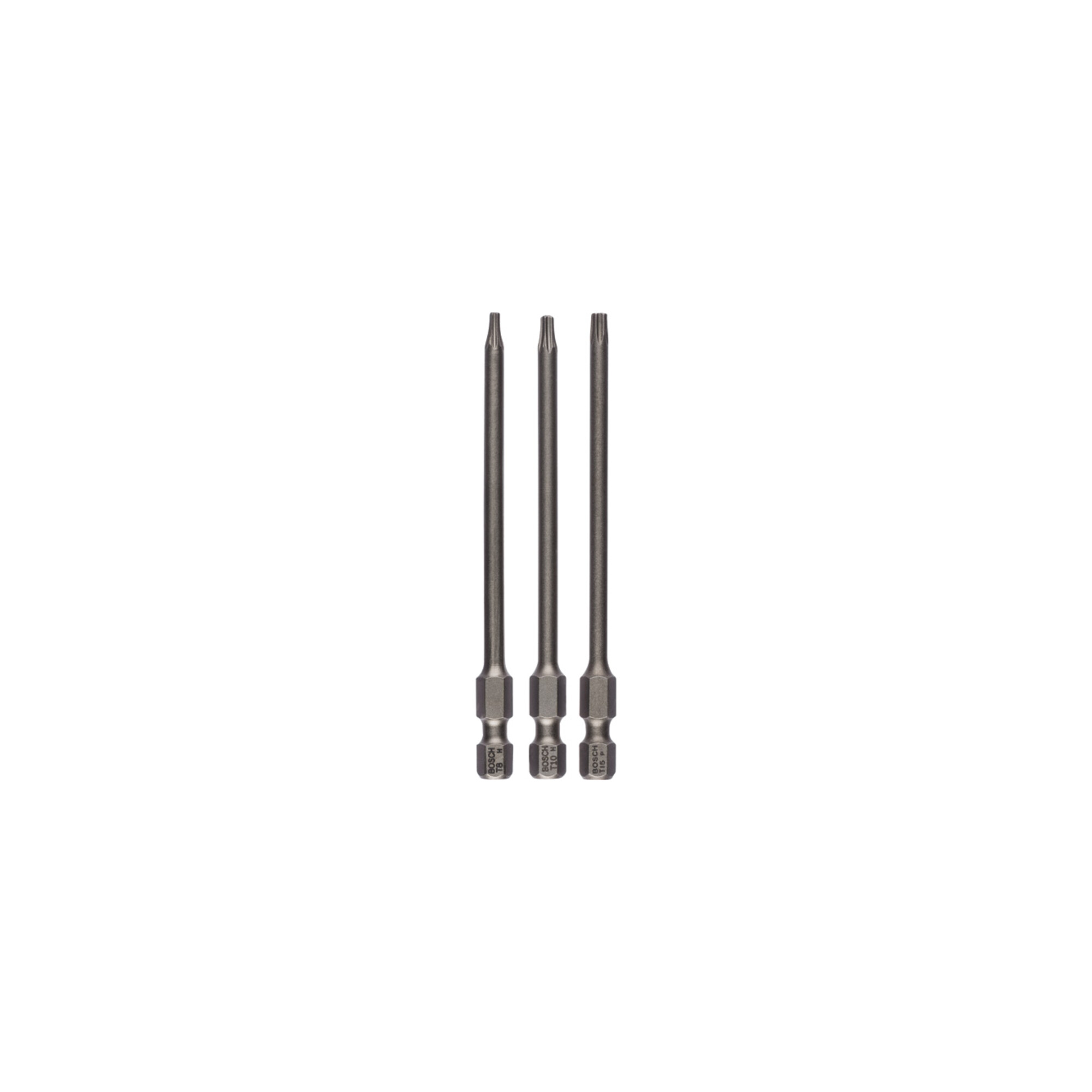 BOSCH Schrauberbit-Set Extra-Hart, T8, T10, T15, 89 mm