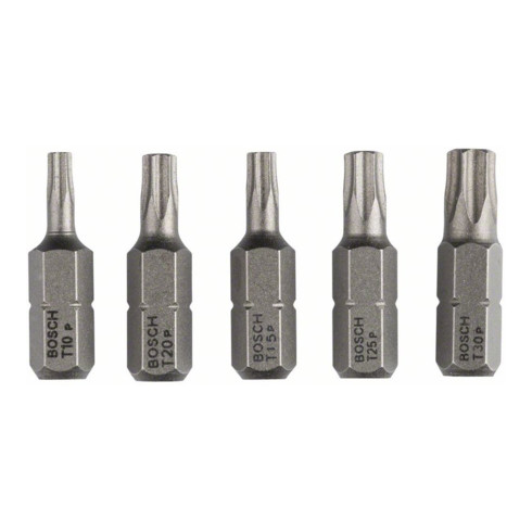 Bosch Schrauberbit-Set Extra-Hart (Torx), T10, T15, T20, T25, T30, 25 mm