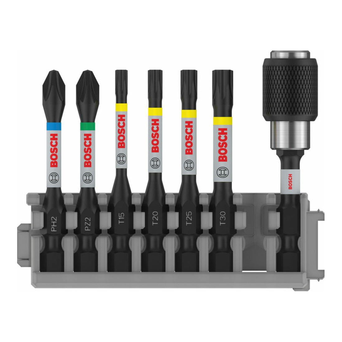 Bosch Schrauberbit-Set Impact Control 7-teilig PH2 PZ2 T15 T20 T25,T30 50 mm
